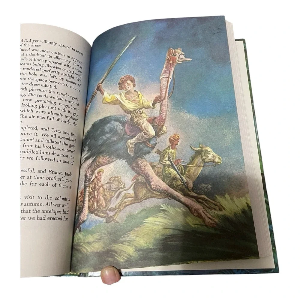 VINTAGE  SWISS FAMILY‎ ROBINSON HARDCOVER BOOK JR. EDITION GROSSET & DUNLAP 1998